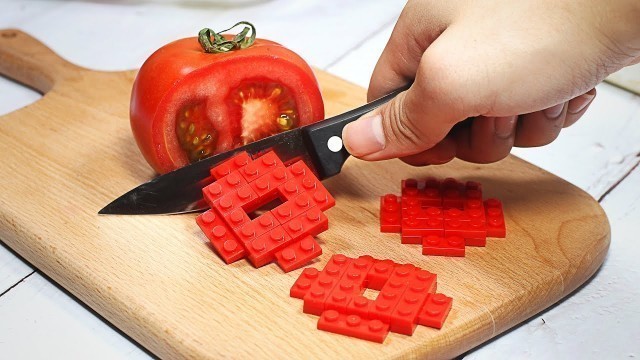 'Lego in Real Life | Making Burger| DIY Stop motion ASMR cooking 4K'