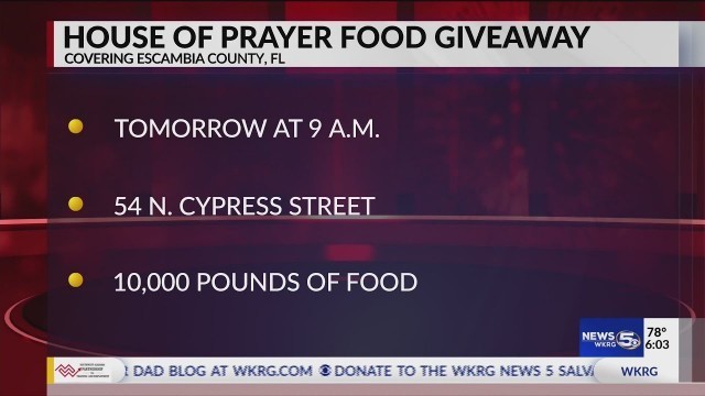 'House of Prayer food giveaway'