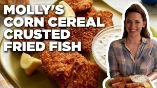 'Molly Yeh\'s Corn Cereal Crusted Fried Fish | Girl Meets Farm | Food Network'