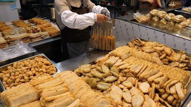 '신기한 자동화 기계로 만드는 다양한 어묵 / amazing automatic fish cake making machine - korean street food'