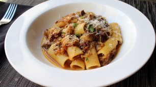 'Pasta alla Genovese - Rigatoni with Genovese-Style Meat Sauce'