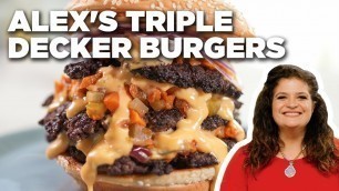 'Alex Guarnaschelli\'s Triple Decker Burgers | The Kitchen | Food Network'