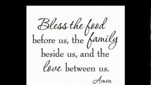 'Bless The Food Before Us Prayer Before You Eat.'