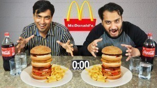 'McDonalds Biggest Burger Eating Challenge || Food Competition (Punishment)'