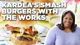 'Kardea Brown\'s Smash Burgers with the Works ​| Delicious Miss Brown | Food Network'