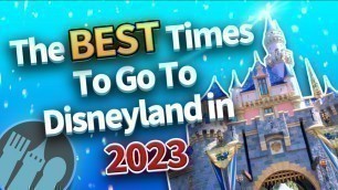 'The BEST Times To Go To Disneyland in 2023'