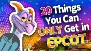 '20 Things You Can ONLY GET in EPCOT'