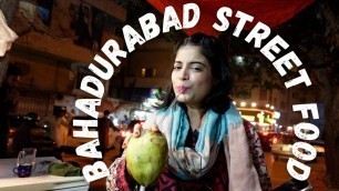 'BAHADURABAD Karachi food street- a Random PAKISTANI STREET FOOD vlog'