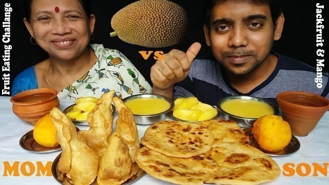 'Fruit and Paratha Eating Competition With My Mom (Indian Food)'