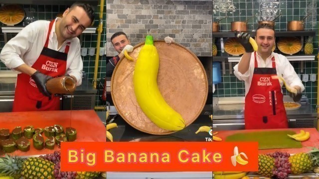 'Czn Burak | Czn Burak Making Big Banana Cake