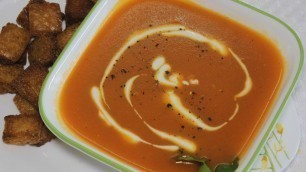 'Tomato Basil Soup | Healthy Homemade Soup Recipe | Winter Food Recipe | Kanak\'s Kitchen'