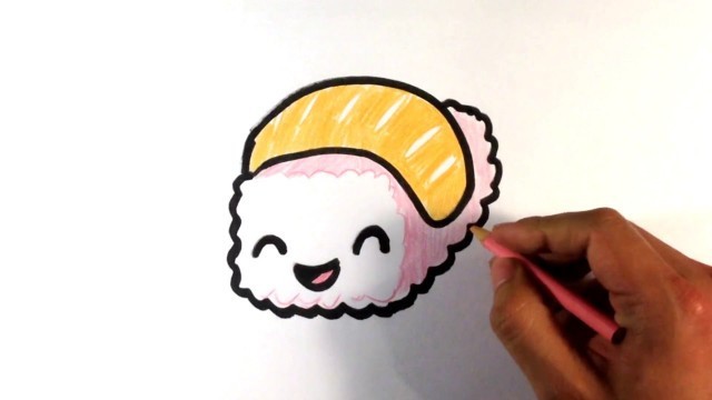 'How to Draw Sushi (cute) - Easy Pictures to Draw'