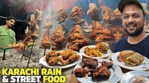 'Larkana Sajji & Oil Free Roasted Chicken | Karachi Street Food in Rain | Bakra Eid ki Ronaq | PK'