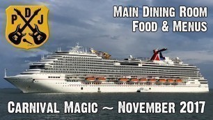 'Carnival Magic - American Table Menus & Food - 7-Day Western Caribbean Cruise Itinerary - ParoDeeJay'