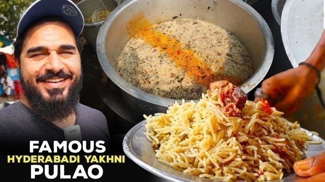 'Famous Hyderabadi Yakhni Pulao in Karachi | Live Street food Karachi | Mustafa Hanif'