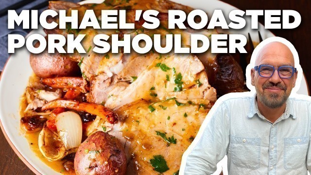 'Michael Symon\'s Roasted Pork Shoulder with Pan Gravy | Food Network'