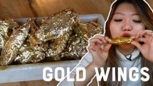 'I Ate 24K GOLD CHICKEN WINGS! | Viral Foods in New York'