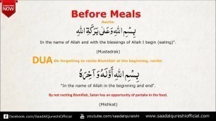 'Dua for kids Dua Before Eating and Dua After Eating'