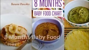 '8 Months Baby Food Chart | 8 Months Indian Baby Food Recipes'