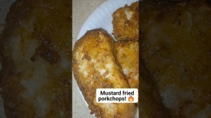 'mustard fried pork chops #shorts #food'