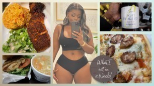 'WHAT I EAT IN A WEEK |1500 CALORIES| JOLLOF RICE, HEALTHY FAST-FOOD, LOW CAL WINES,TRADER JOES HAUL'