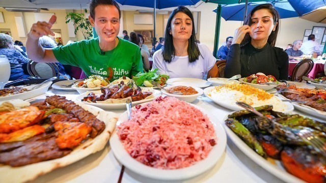 'Huge Iranian Food Tour!! INSANE KEBABS + Cherry Rice!! | Best Persian Food in Los Angeles!!'