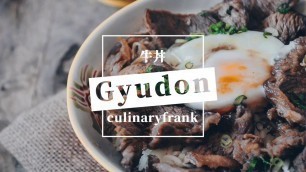 'Cơm Bò Xào Nhật Bản Gyudon | Gyudon Recipe | Culinary Frank\'s Food Channel'