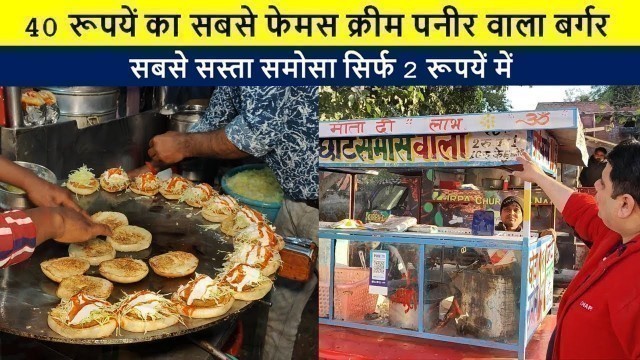 '2 Rs. Cheapest Samosa in India & Famous Mehta Burger ! Palwal Street Food ! Indian Food Vlogs'