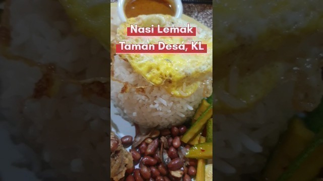 'Nasi Lemak - Unique Malaysia Fast Food - Taman Desa, KL #shorts #youtubeshorts #nasilemak'