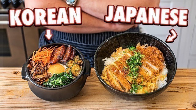 'Japanese Rice Bowl vs. Korean Rice Bowl'