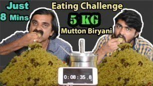 '5 KG MUTTON BIRYANI EATING CHALLENGE IN 8 Minutes ! Biryani Eating Competition | Food Challenge |'