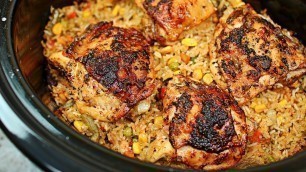 'Slow Cooker Chicken and Rice Recipe - How to make Chicken and Rice in the Slow Cooker'