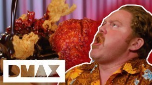 'Casey Takes On The Death Row Chicken Tender Challenge | Man V. Food'