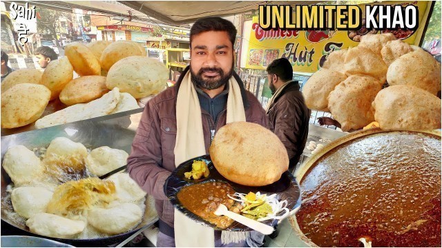 'Unlimited Paneer wale Chole Bhature in Rs 19 Only | Street Food India'