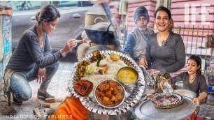 'India’s Fashion Designer Selling Food On The Street | ￼Cheapest Veg Thali Rs40/- | Street Food India'