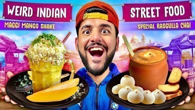 'Eating INDIA’s Most Weird Street FOOD for 24 Hours !! *Maggi Mangoshake