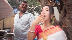 'Indian Street Food Kolkata ㅣ Korean tries Bengali Street food in India'