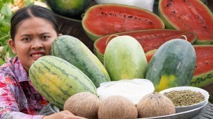 'How to Cook Glutinous Rice Water Melon Juice Recipe | Kitchen Foods'