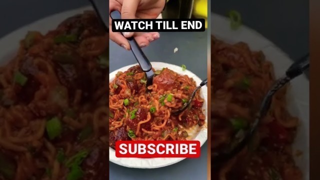 'Machurian Maggie Noodles Rs 40 Only In CP | STREETFOOD INDIA #shorts #foodblogger #manchurian #maggi'