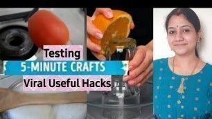 Testing out viral useful hacks by 5 minutes craft (tamil)| testing 5 minutes crafts hacks in tamil