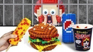 'Mukbang PRISON MEALS: Eat Lego Fast Food In Real Life | Lego Stop Motion Cooking ASMR'