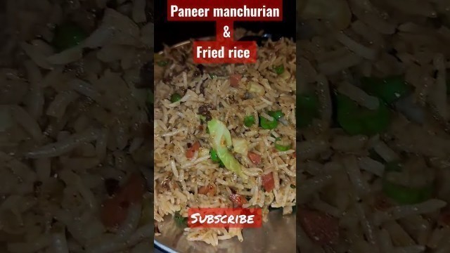 'Paneer manchurian | Fried rice #fastfood #lucknowfood #ytshort #food #paneermanchurian #friedrice'