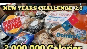 'New years resolution challenge | ARBYS | BURGER KING | DOMINOS | MAN V FOOD | PUHL'