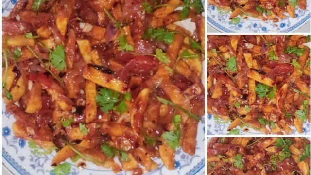 'Crispy Honey Chilli Potato Recipe | Restaurant Style | Easy Food Channel By Khadija'