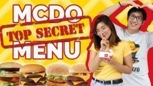 'McDonald\'s SECRET Menu in the Philippines!'