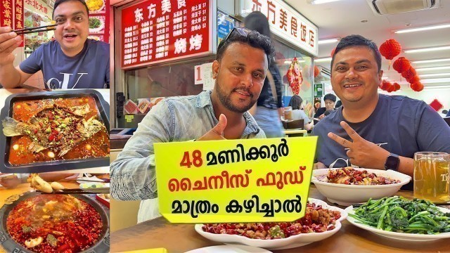 'Eating only Chinese Food for 48 Hours !! ചൈനീസ് ഫുഡ് ടൂർ from Singapore'