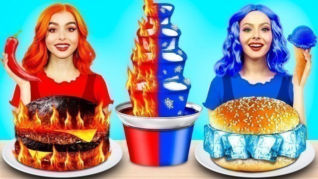 'Hot vs Cold Challenge | Spiciest & Sourest Food for 24 Hours by X-Challenge'