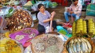 'Phnom Penh Fresh Market Food @ Stoeng Meanchey - Food Lifestyle And People Activities @ The Market'