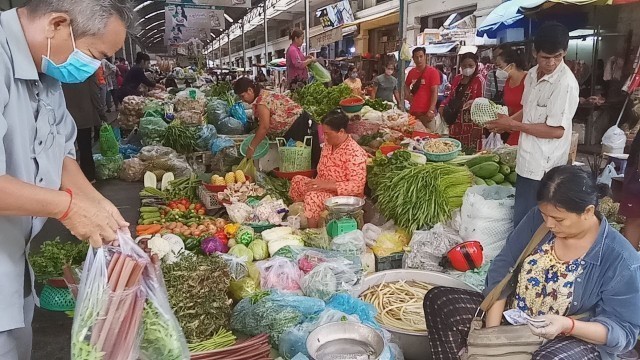 'Asian Street Food - Cambodian Street Food During New Year Day - Fresh Food And People Activities'