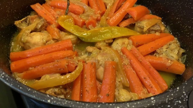 'Chicken Tagine with Carrots Recipe | Moroccan cuisine | Moroccan Food'